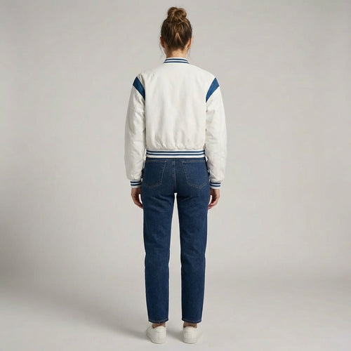Arctic White Women’s Varsity Jacket