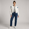 Arctic White Women’s Varsity Jacket