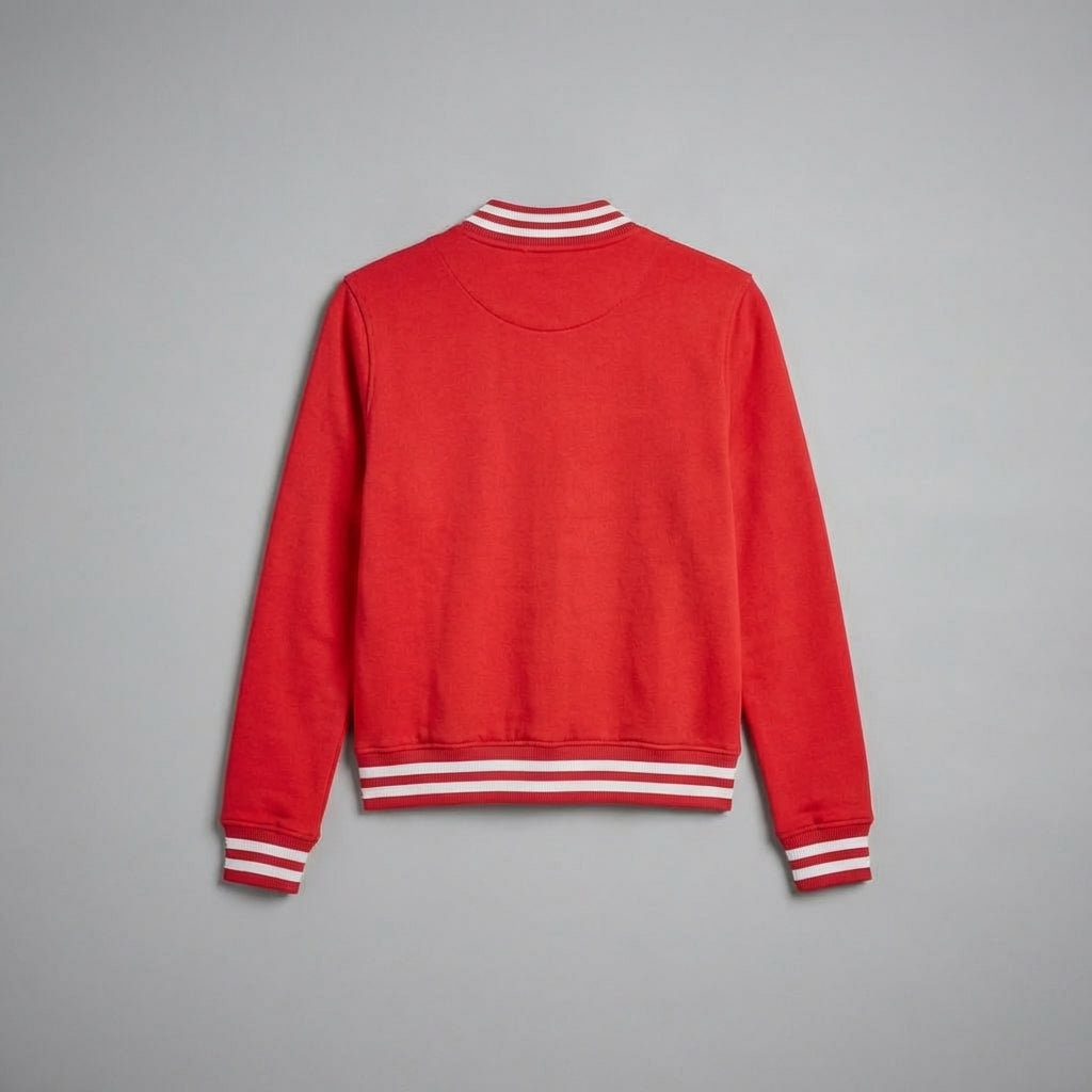 Aura Red Classic Women’s Varsity Jacket