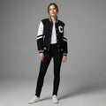 Back-to-Style Classic Black & White Varsity Jacket