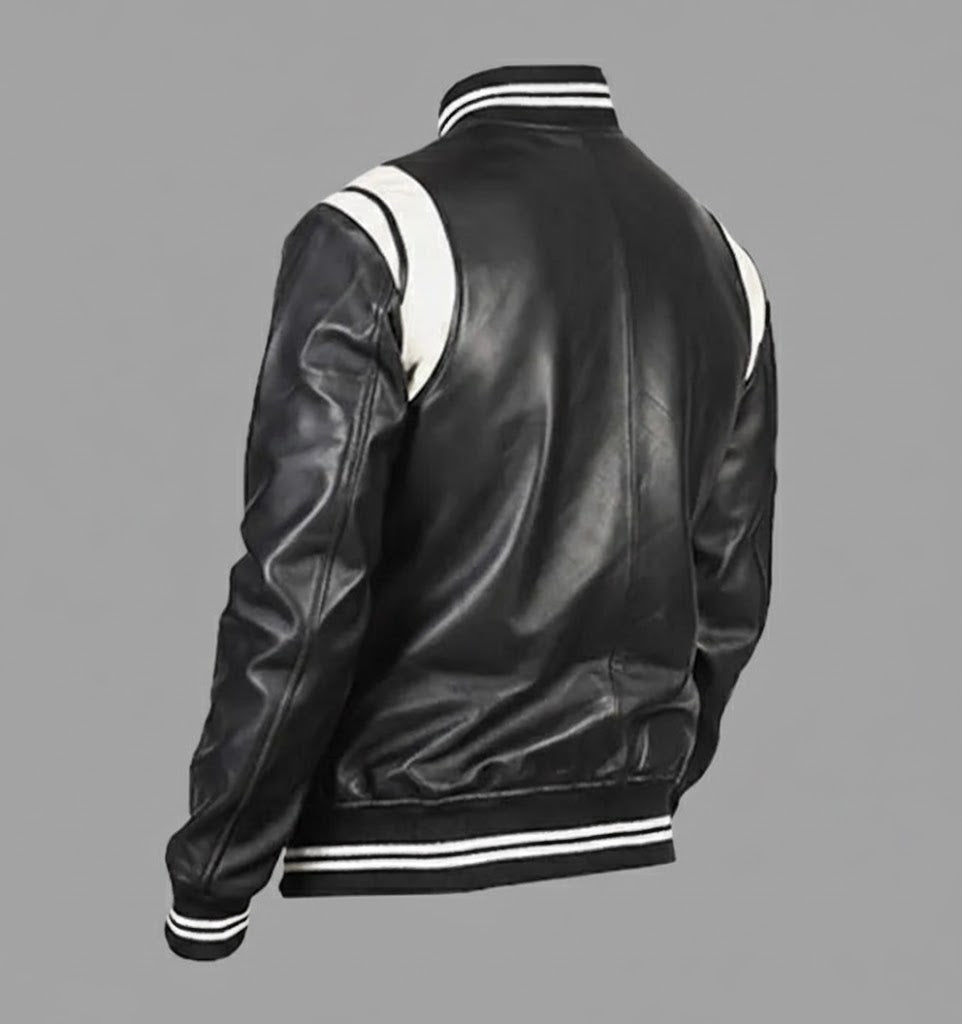 Classic Black Varsity Jacket for Men