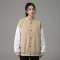 Beige & White Classic Women’s Varsity Jacket