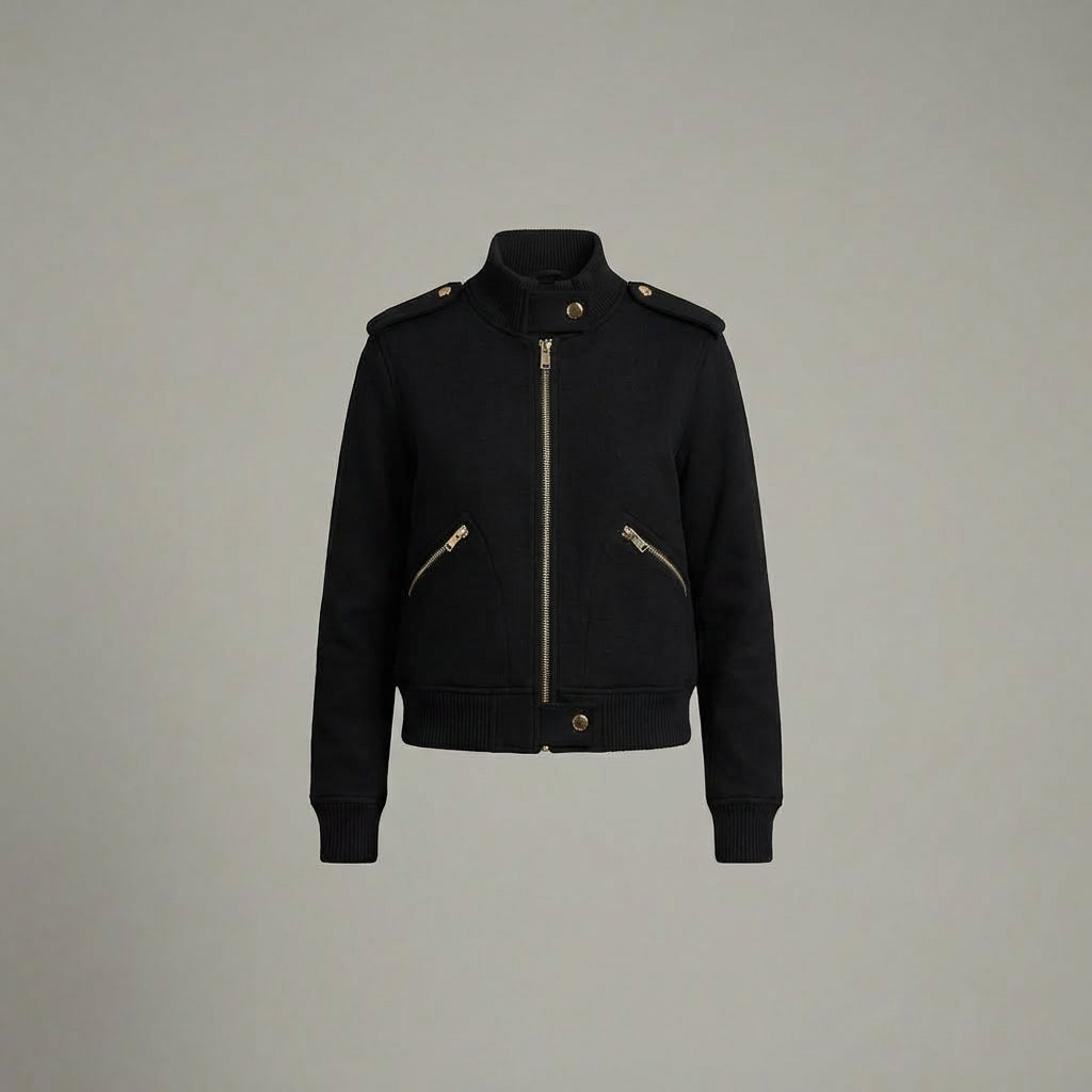 Black Luxe Women’s Varsity Jacket