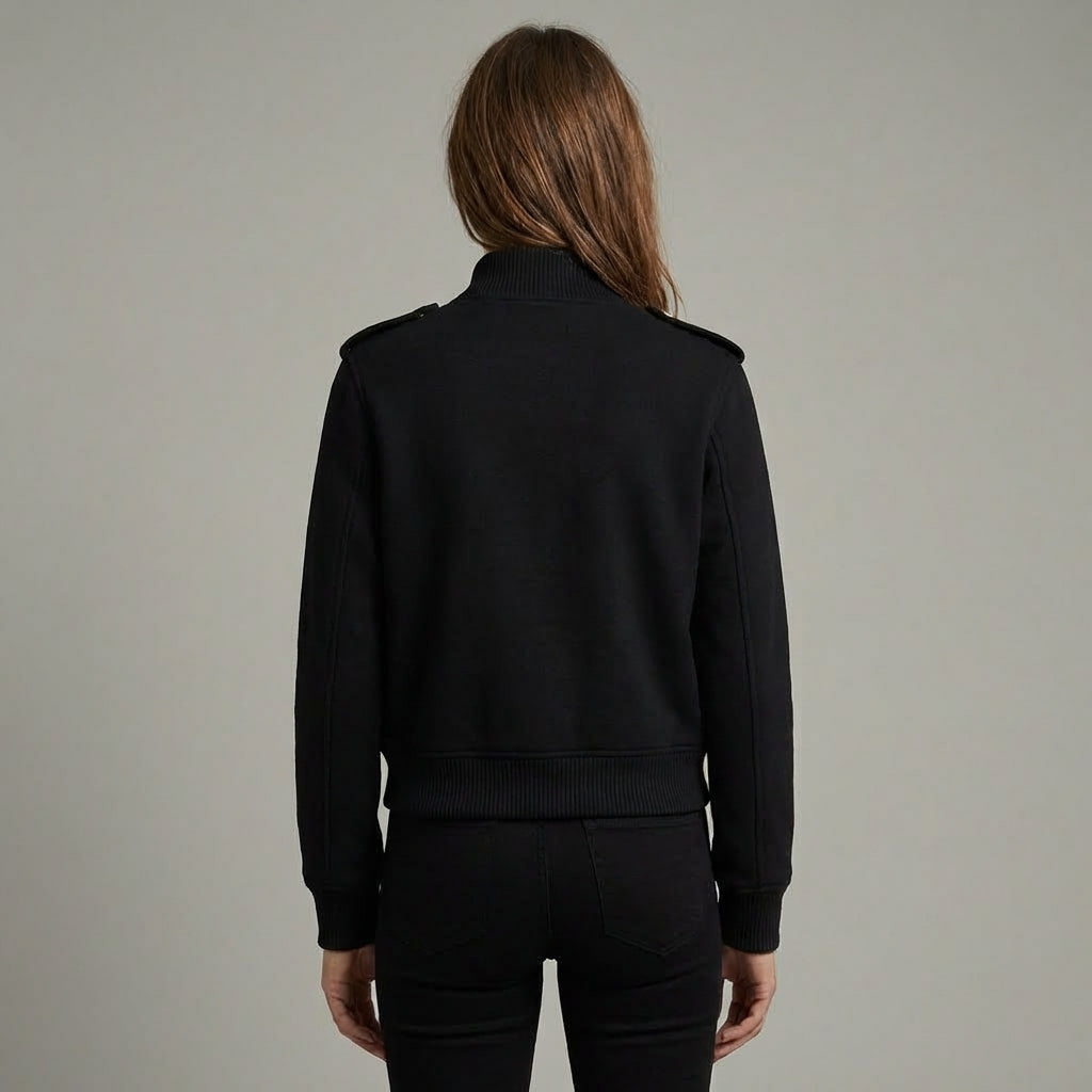 Black Luxe Women’s Varsity Jacket