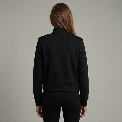 Black Luxe Women’s Varsity Jacket