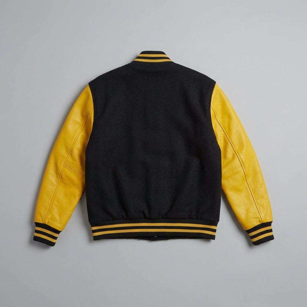 Black & Gold Strike Varsity Jacket