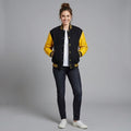 Black & Gold Strike Varsity Jacket