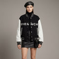Black & White Classic Women’s Winter Varsity Jacket