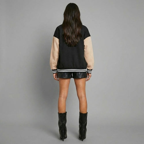 Blackstone Beige Women’s Varsity Jacket