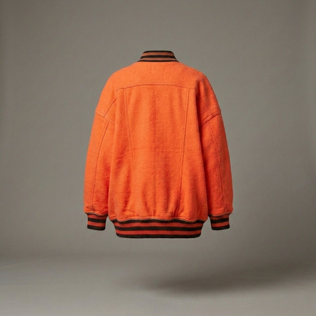 Blaze Chic Orange Women’s Varsity Jacket