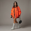 Blaze Chic Orange Women’s Varsity Jacket