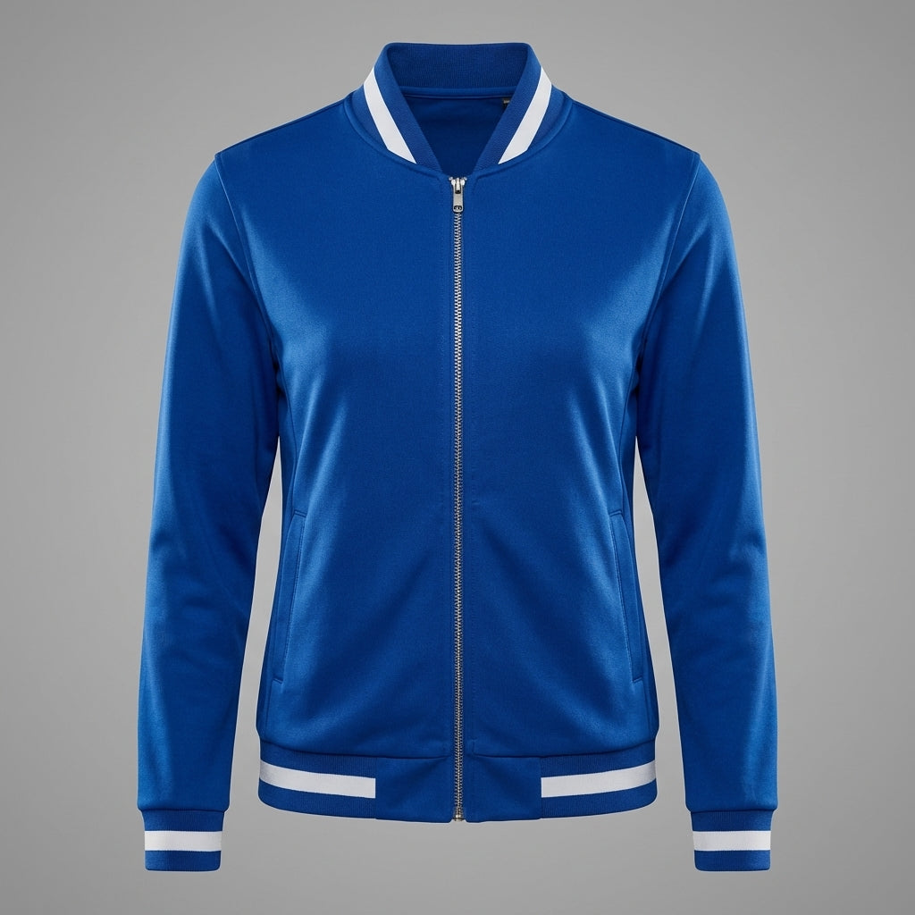 Blue Elegance Leather Jacket
