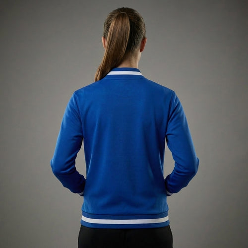 Blue Elegance Leather Jacket