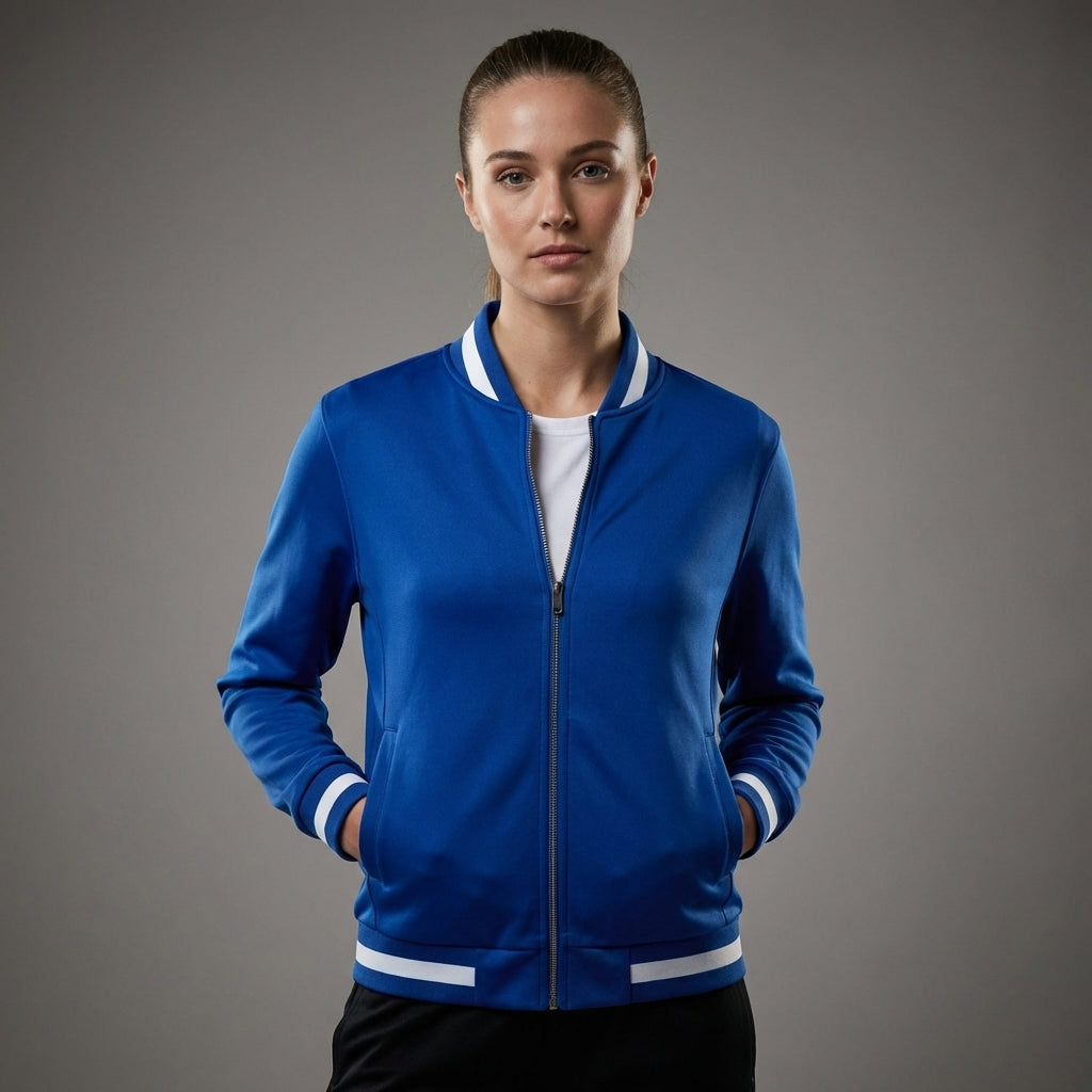 Blue Elegance Leather Jacket