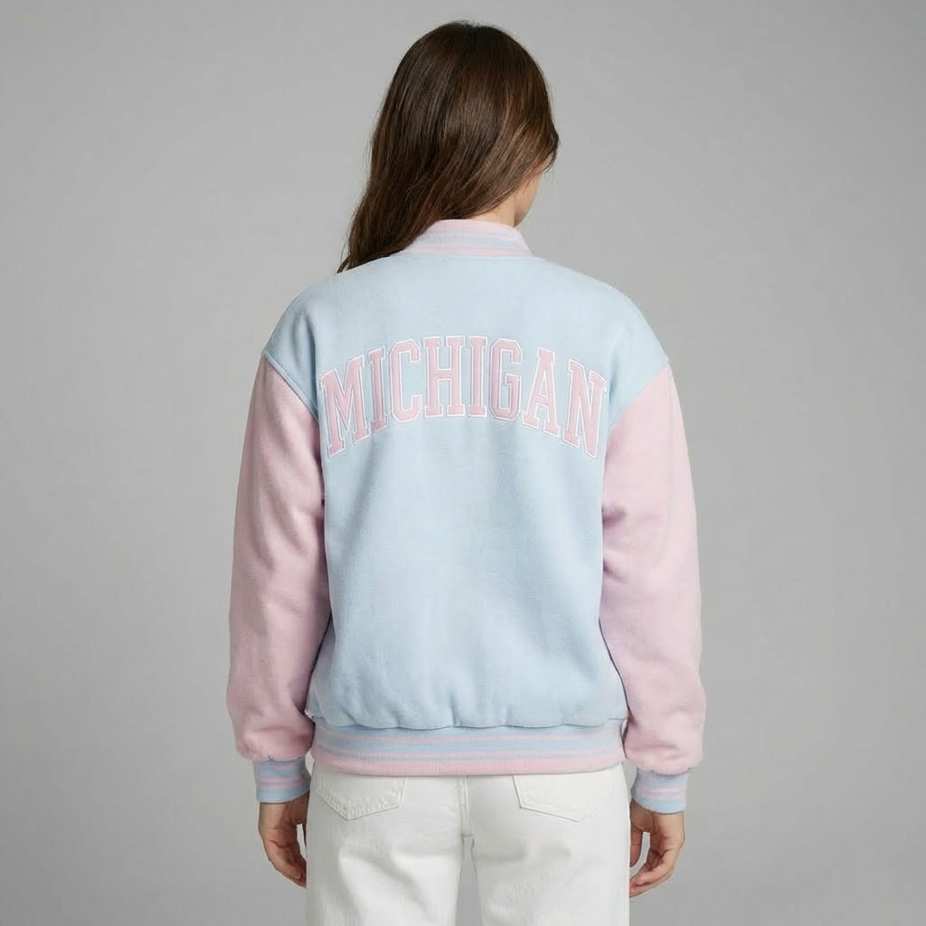 Blush Blue Women’s Varsity Jacket