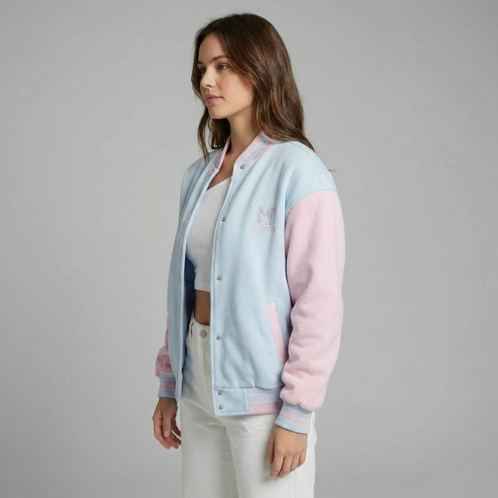 Blush Blue Women’s Varsity Jacket