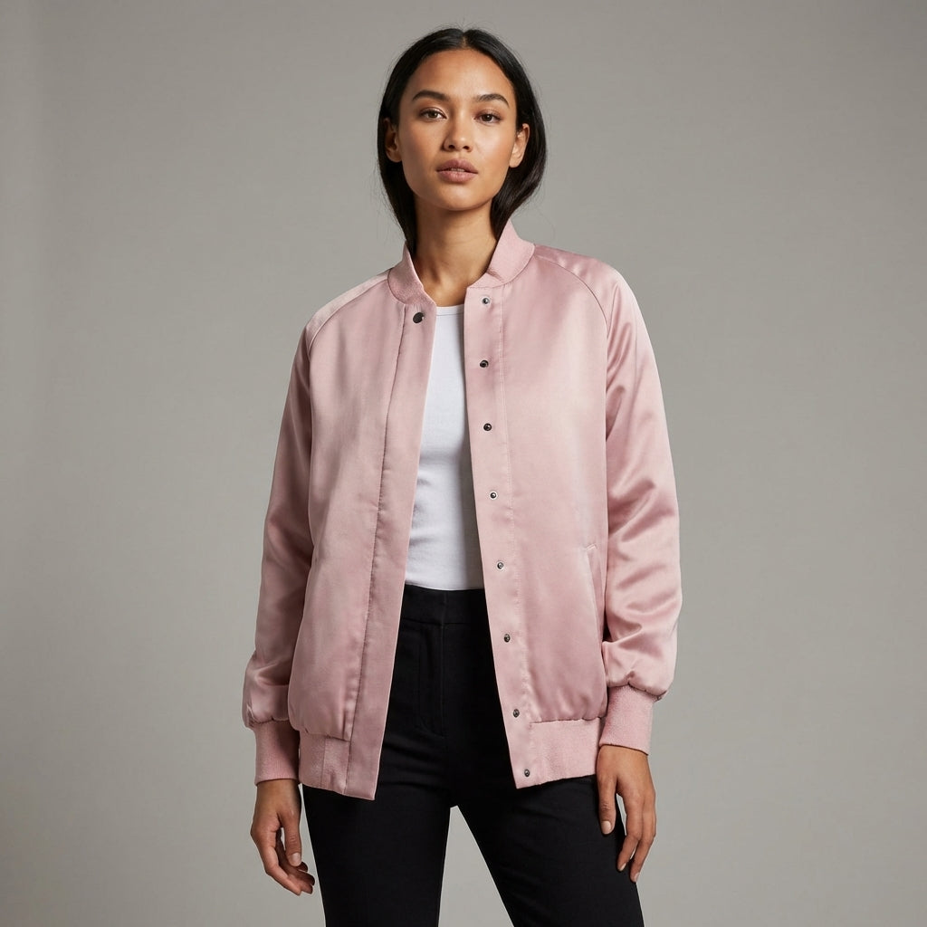 Blush Pink Women’s Varsity Jacket