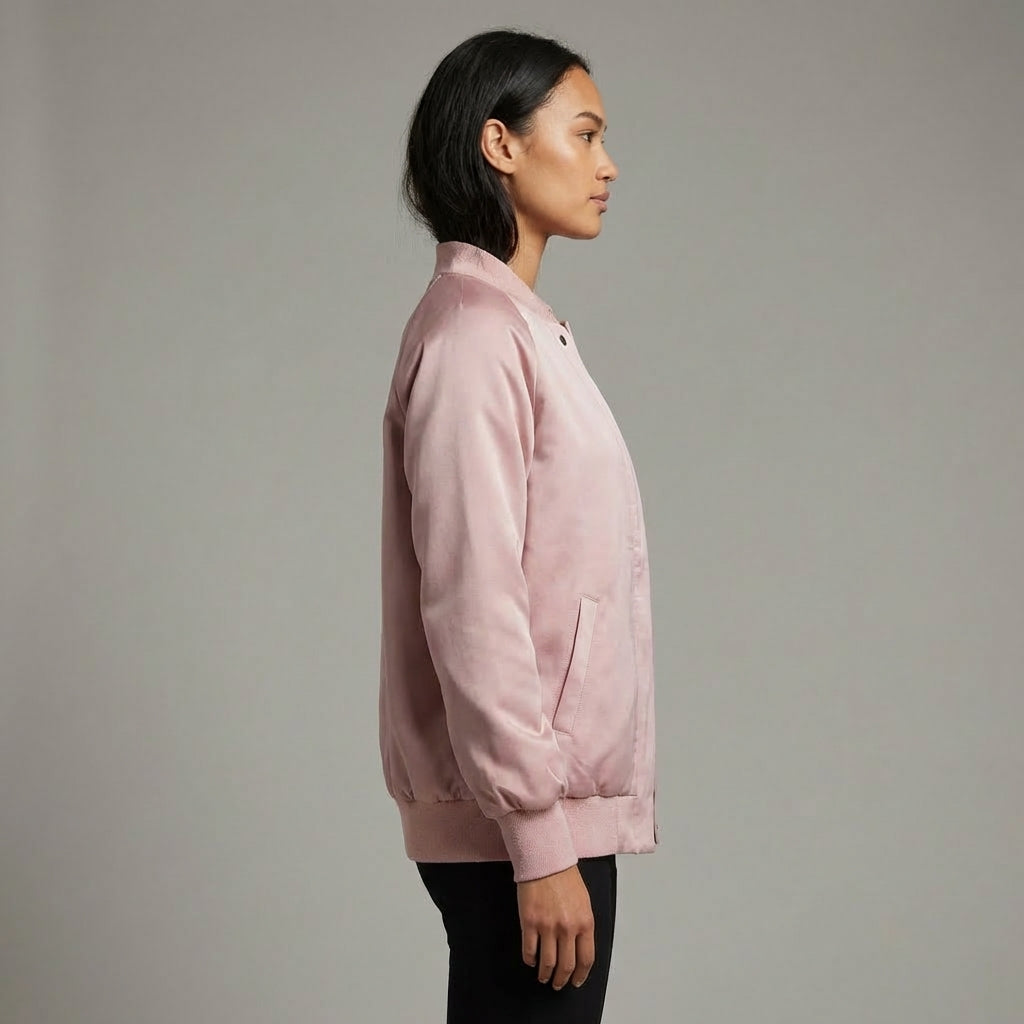Blush Pink Women’s Varsity Jacket