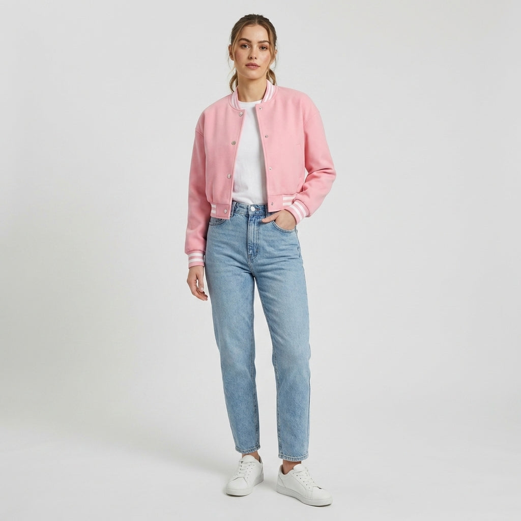 Blush Royale Classic Women’s Varsity Jacket