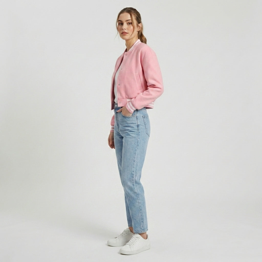 Blush Royale Classic Women’s Varsity Jacket