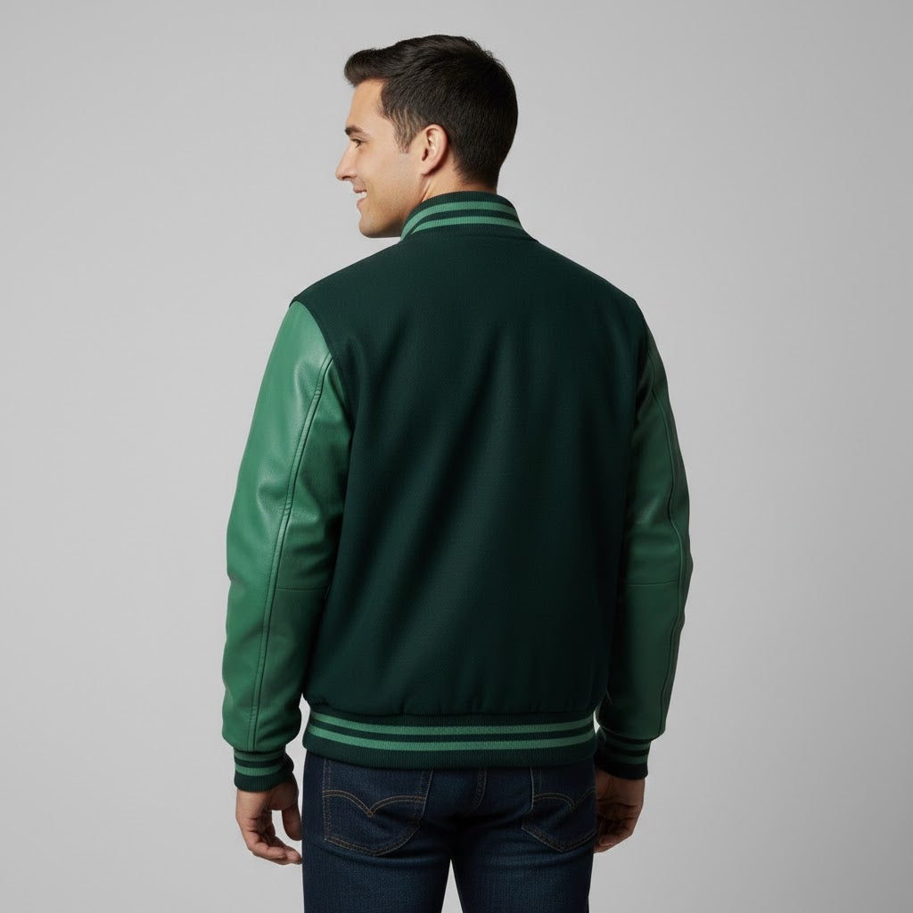 Bottle Green Streetwear Jacket for Men