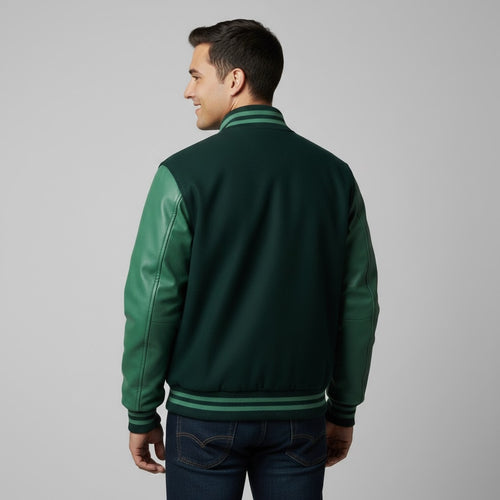 Bottle Green Streetwear Jacket for Men