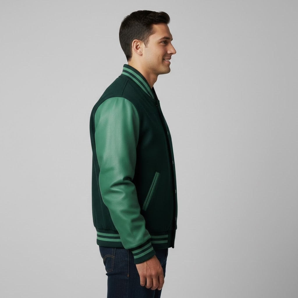 Bottle Green Streetwear Jacket for Men