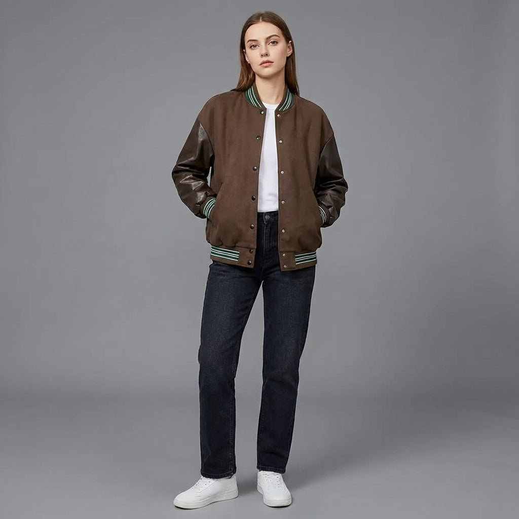 Brown Legacy Women’s Classic Varsity Letterman Jacket