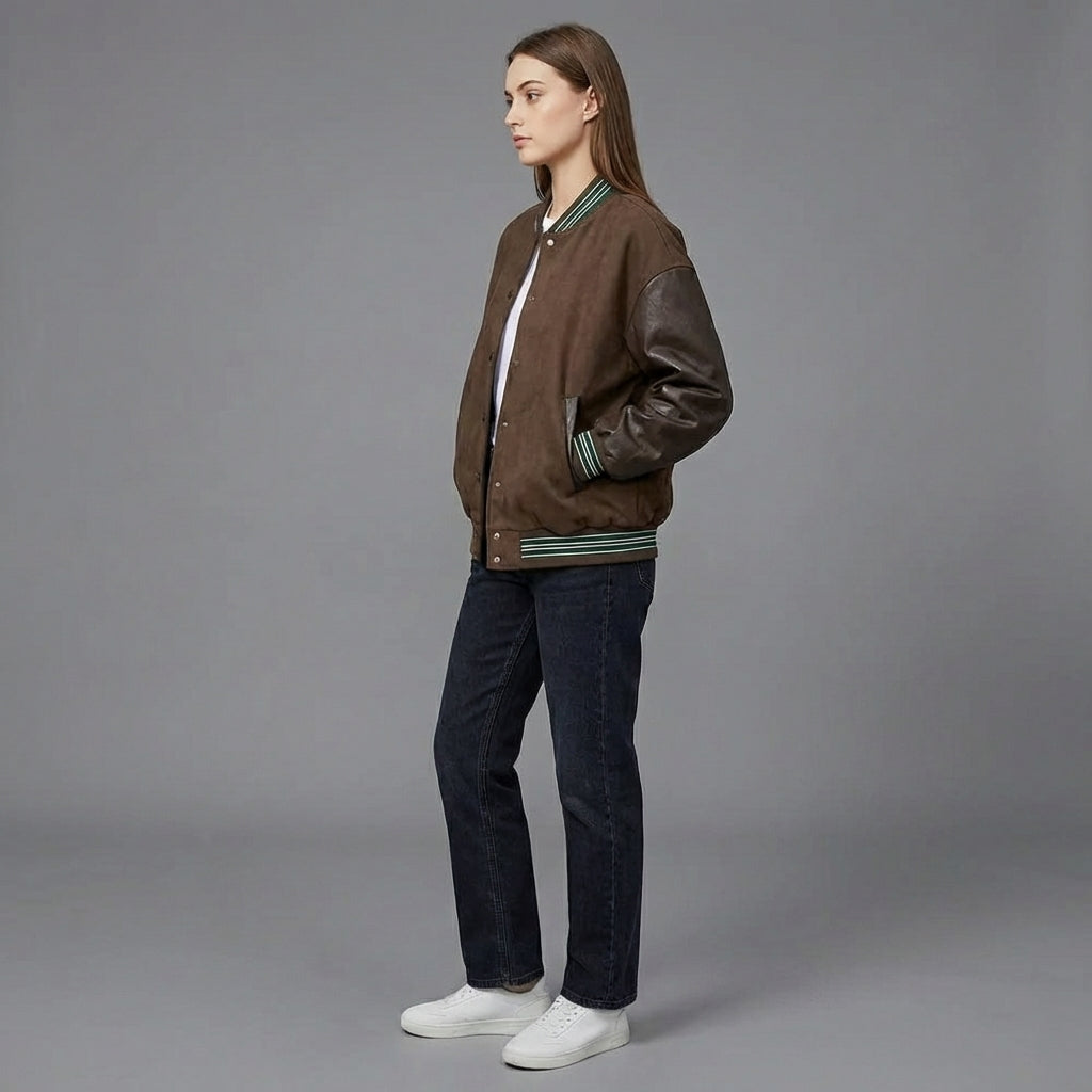 Brown Legacy Women’s Classic Varsity Letterman Jacket