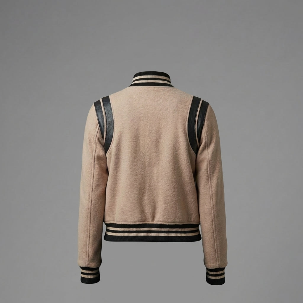 Brown & Black Women’s Classic Varsity Jacket