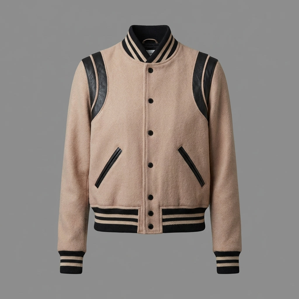 Brown & Black Women’s Classic Varsity Jacket
