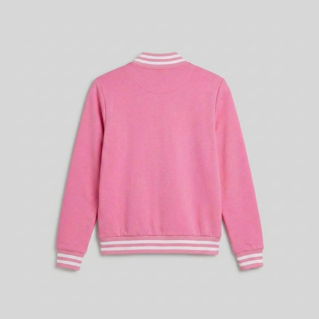 Candy Pink Edge Women’s Varsity Jacket
