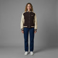 Chic Brown & Cream Women’s Varsity Jacket