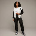Chic White & Black Women’s Varsity Jacket