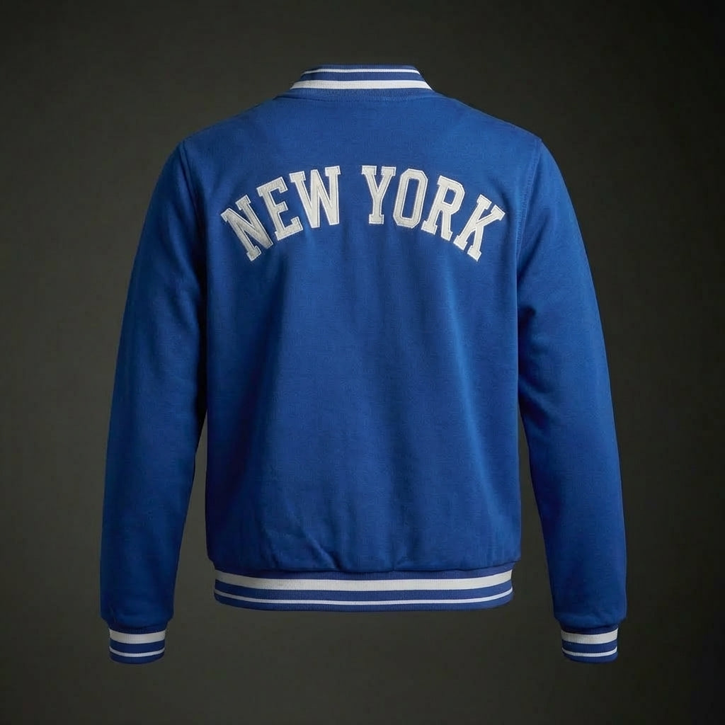 Classic Blue Women’s Leather Jacket