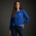 Classic Blue Women’s Leather Jacket