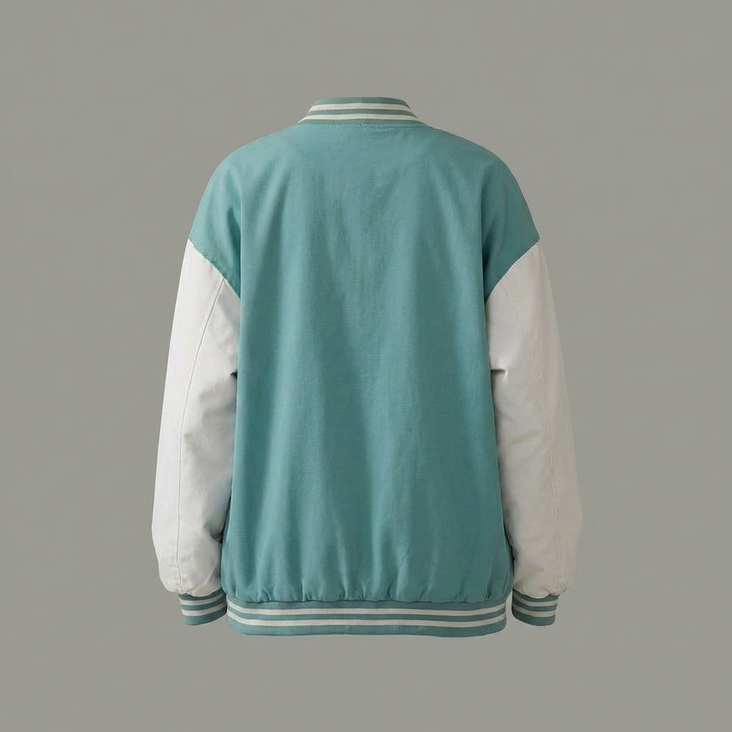 Classic Blue & White Women’s Varsity Jacket