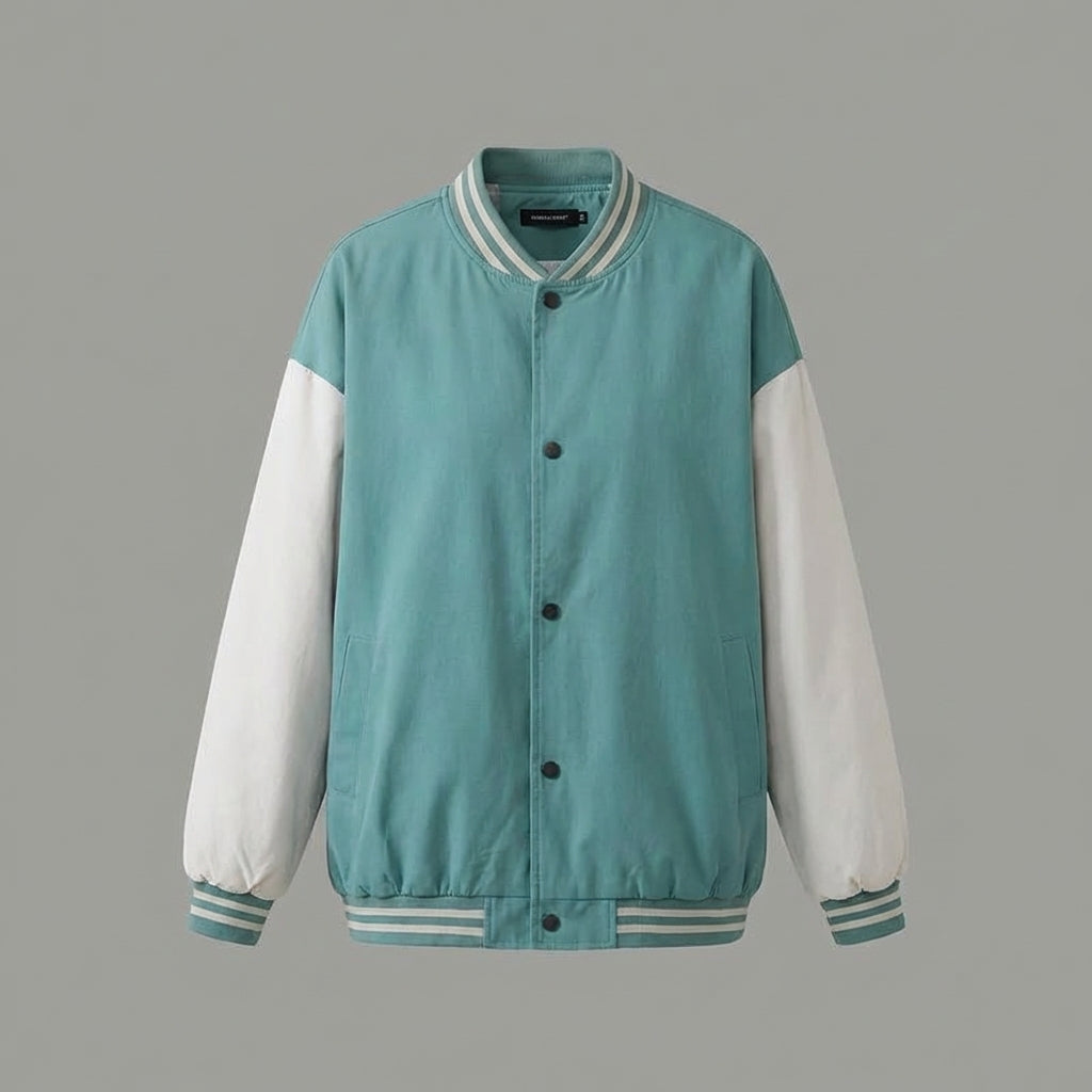 Classic Blue & White Women’s Varsity Jacket