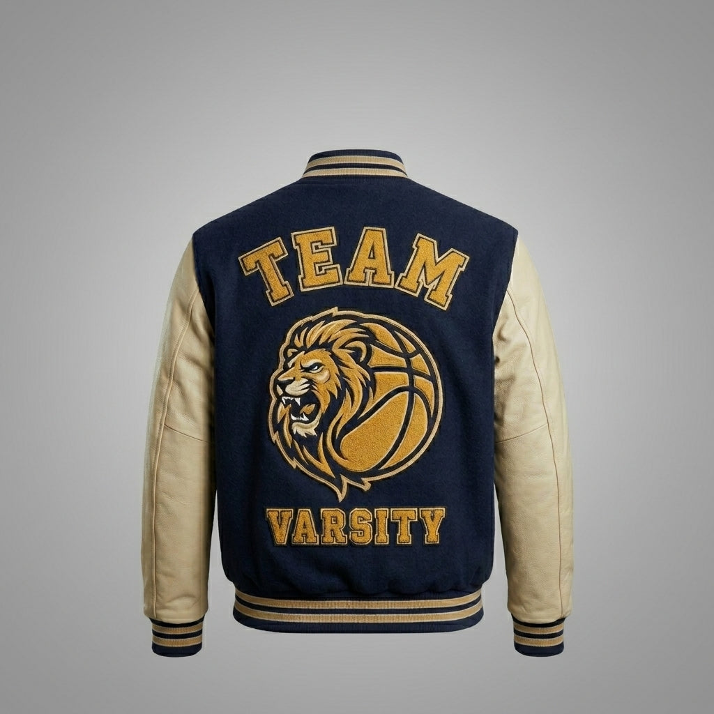 Collegiate Basketball Varsity Jacket – Embroidered 23/24 Bomber