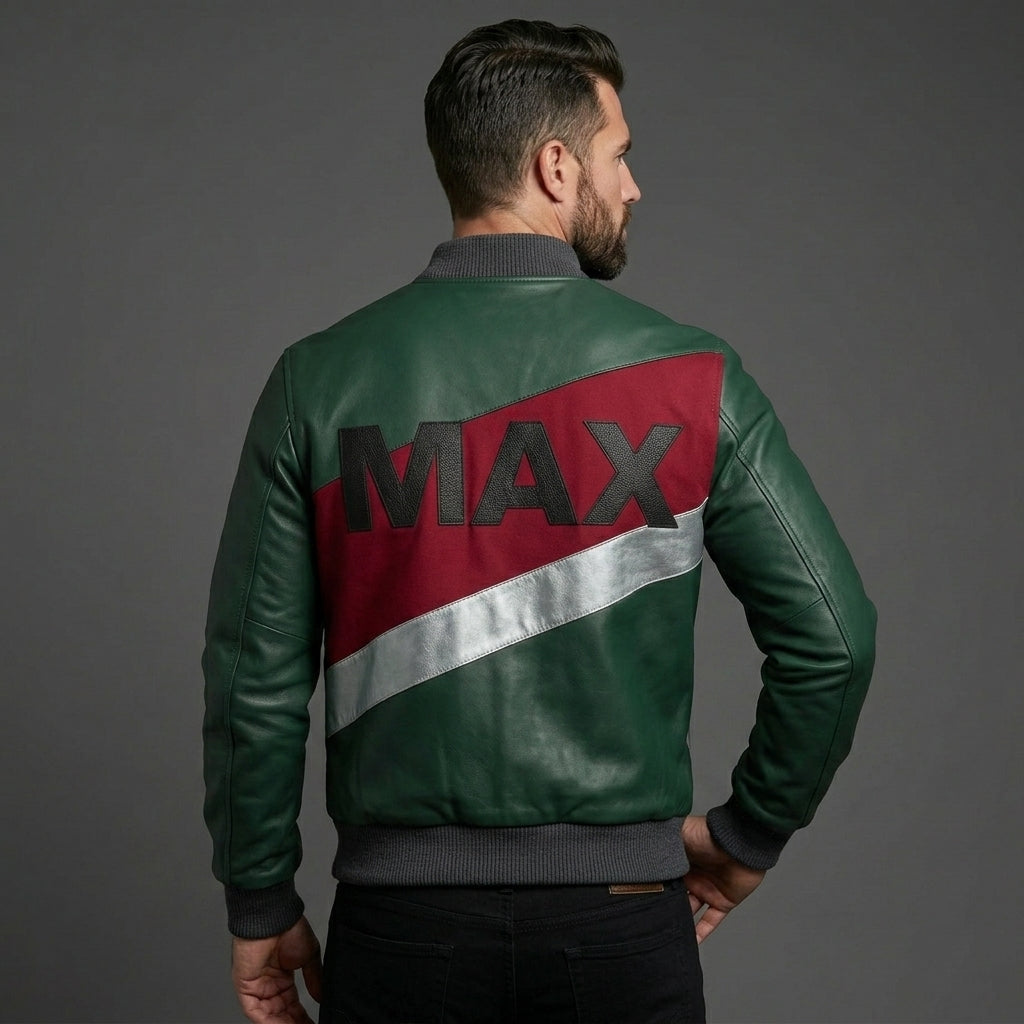 Men’s Varsity Jacket with MAX Logo – Retro Streetwear Style