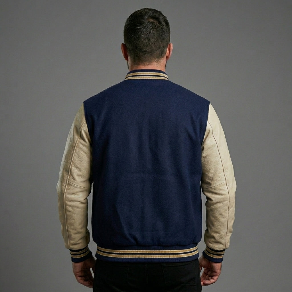 Men’s Slim Fit Varsity Bomber Jacket – Cotton Casual Streetwear Style
