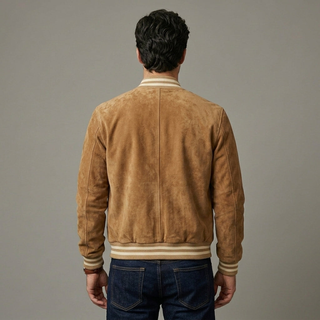 Men’s Casual Bomber Jacket – Lightweight Vintage Streetwear Style