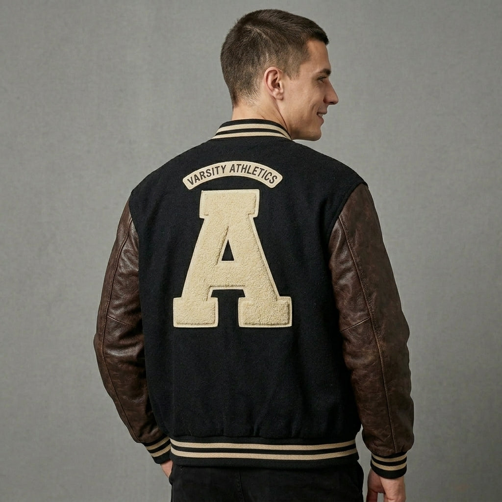 Men’s Vintage Varsity College Jacket – Baseball Bomber Style