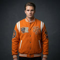 Men’s Custom Baseball Varsity Bomber Jacket – Logo Embroidery Streetwear