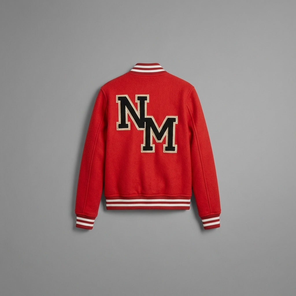 Crimson Aura Women’s Classic Varsity Jacket