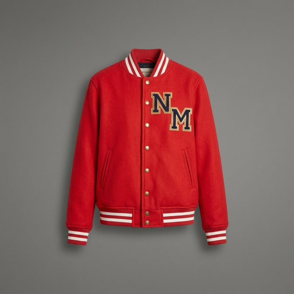 Crimson Aura Women’s Classic Varsity Jacket