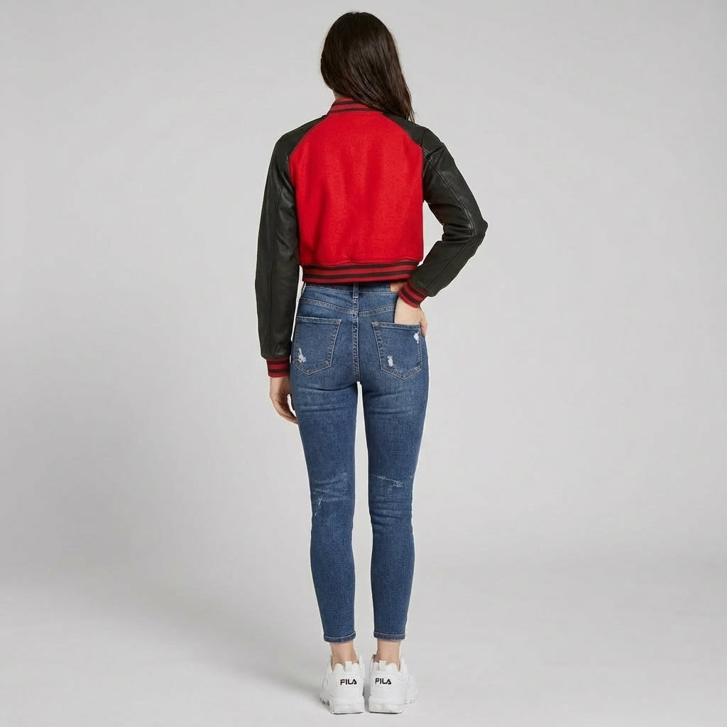 Crimson Heat Classic Varsity Jacket