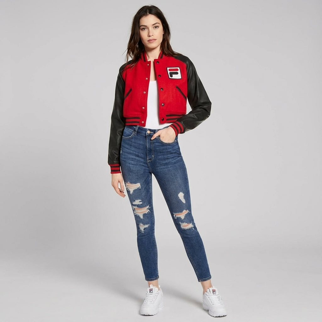 Crimson Heat Classic Varsity Jacket