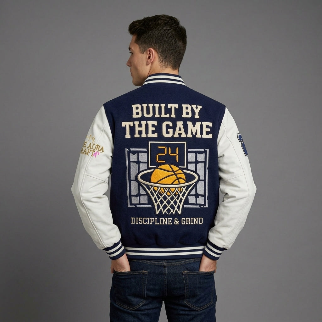 Custom Basketball Varsity Jacket – Embroidered Letterman Style