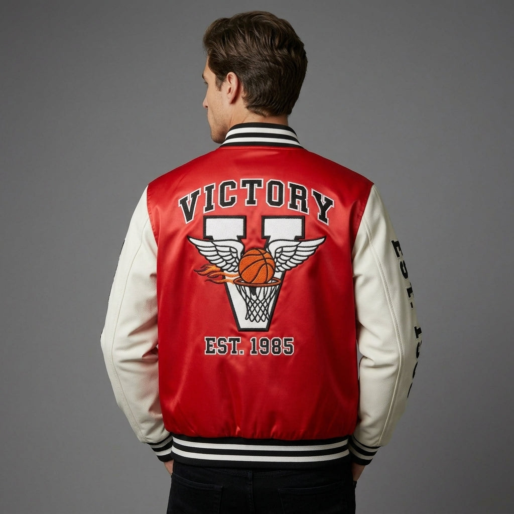 Custom Basketball Varsity Jacket – Patched College Style Coat